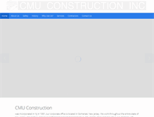 Tablet Screenshot of cmuconstruction.com